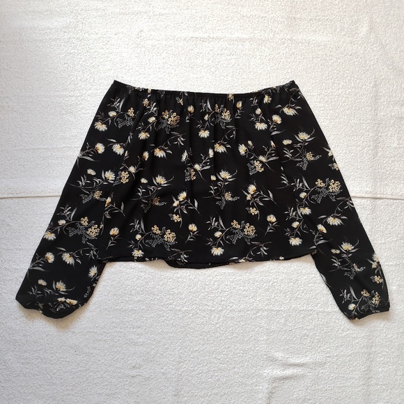 🐱Forever 21 Off the Shoulder Crop Top Blouse - Picture 3 of 4